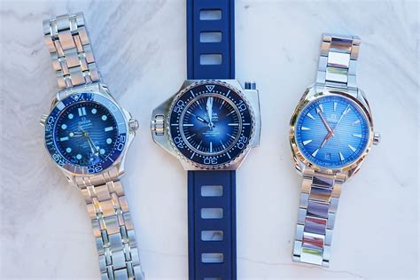 omega watch blue face